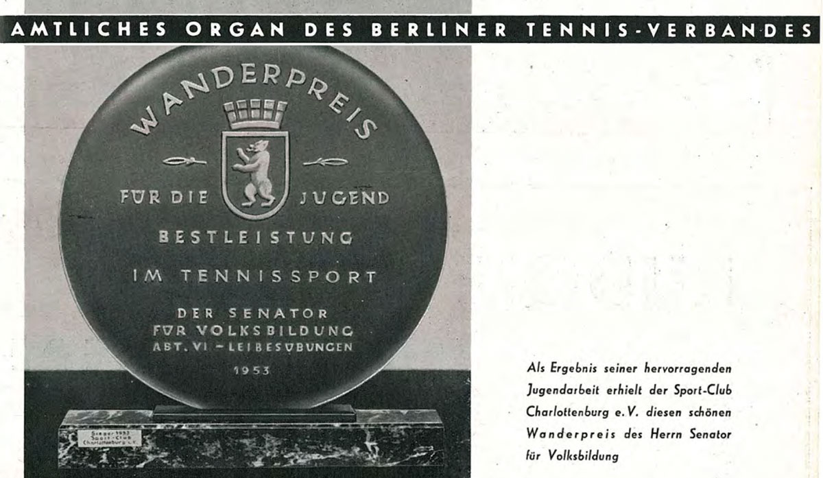 1953 scc junioren erfolgreich wanderpreis